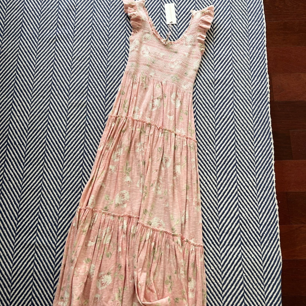 LOVESHACKFANCY smoked maxi dress